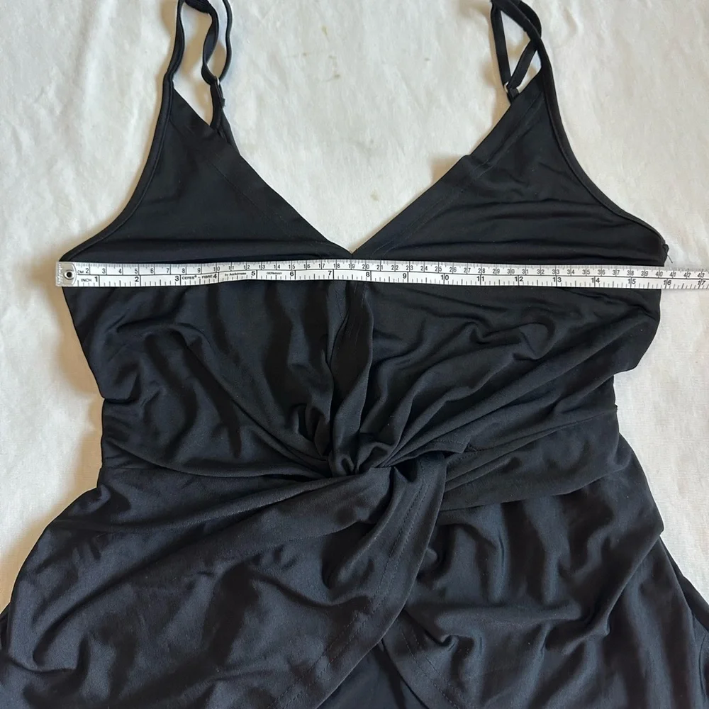 Toby Heart Ginger x Love indie Black Twist-Front Spaghetti Strap Top XS - Picture 7 of 14